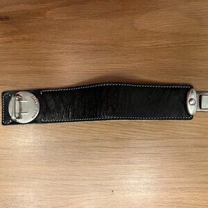 Marc Jacobs Black Leather Cuff Bracelet Vintage Early 2000s